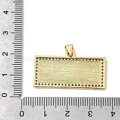 Brass Micro Pave Cubic Zirconia Pendants&nbsp;KK-H267-030G