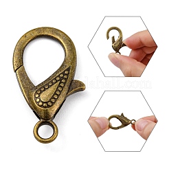 Tibetan Style Alloy Lobster Claw Clasps&nbsp;PALLOY-O027-AB01