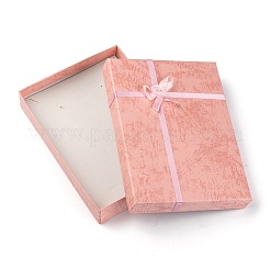 Jewelry Cardboard Boxes with Flower(Color Random Delivery) and Sponge Inside&nbsp;LS-CBOX-R023-4