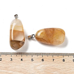 Natural Yellow Hematoid Quartz Pendants&nbsp;G-P525-01P-04