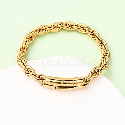 304 Stainless Steel Rope Chain Bracelets for Men Women&nbsp;BJEW-C124-03A-G