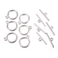 Tibetan Style Toggle Clasps&nbsp;TIBE-A12208-S-NR
