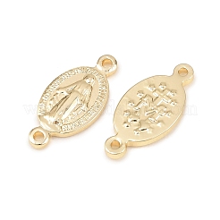 Brass Oval with Virgin Connector Charm&nbsp;X-KK-Z146-31G