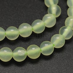 Natural New Jade Round Beads Strands&nbsp;G-L348-01-8mm