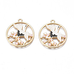 Rack Plating Alloy Enamel Pendants&nbsp;ENAM-N055-051