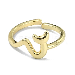 Brass Open Cuff Rings&nbsp;RJEW-B051-42G