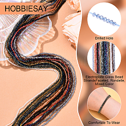15 Strands 15 Styles Electroplate Glass Beads Strands&nbsp;EGLA-YW0005-11