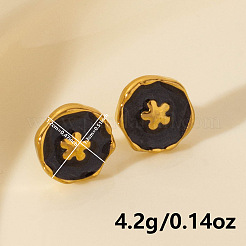 304 Stainless Steel Flower Stud Earrings&nbsp;LS-IK8478-3
