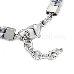 Synthetic Non-magnetic Hematite Beaded Bracelets&nbsp;BJEW-S156-03P-A