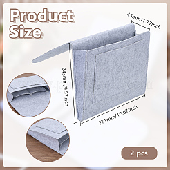 2Pcs Portable Felt Jewelry Storage Bags&nbsp;ABAG-GO0001-31