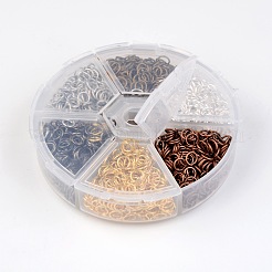 2300 pcs 6 Color Iron Open Jump Rings&nbsp;IFIN-X0025-5mm-NF-B