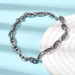 304 Stainless Steel Mariner Link Chains Bracelet & Necklace Jewelry Sets&nbsp;SJEW-L199-16P
