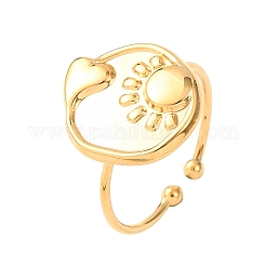 Adjustable 304 Stainless Steel Cuff Open Rings&nbsp;RJEW-C151-01B-G