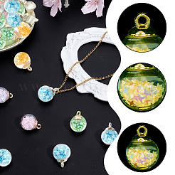 50Pcs 5 Colors Luminous Glass Pendants&nbsp;FIND-AR0005-98