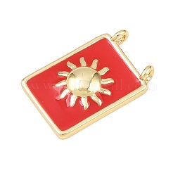 Brass Enamel Pendants&nbsp;KK-L251-01G-D01