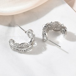 Brass Stud Earrings for Women&nbsp;EJEW-A168-13P