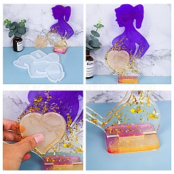 Mother's Day Pregnant Woman Photo Frame Silicone Bust Statue Molds&nbsp;DIY-F065-04