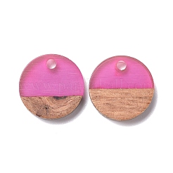 8 Colors Resin & Walnut Wood Pendants&nbsp;RESI-X0001-30A