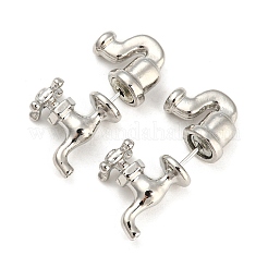 Alloy Front Back Stud Earrings&nbsp;EJEW-B031-01P