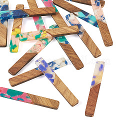 16Pcs 8 Colors  Resin and Walnut Pendants&nbsp;FIND-TA0006-43