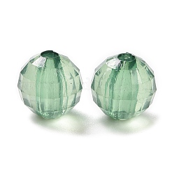 Faceted Round Transparent Acrylic Beads&nbsp;TACR-P053-10mm-25J