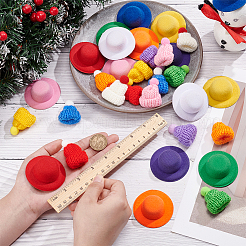 32Pcs 16 Styles Mini Knitting Wool Yarn Hats&nbsp;AJEW-NB0006-28