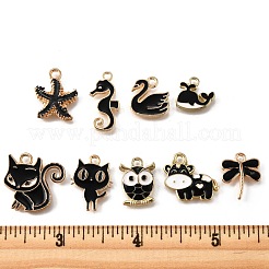 18Pcs 9 Styles Alloy Enamel Pendants&nbsp;ENAM-FP0002-35