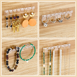 4 Sets Plastic Necklace and Bracelet Wall Mount Storage Hook&nbsp;AJEW-PH0008-97