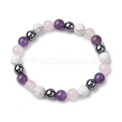 Natural & Synthetic Mixed Gemstone Beads Thread Stretch Bracelets for Women&nbsp;BJEW-JB11250