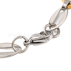 201 Stainless Steel Oval Link Chain Bracelets&nbsp;BJEW-B078-105GP