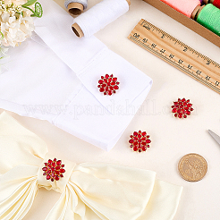 4Pcs Brass Micro Pave Cubic Zirconia Buttons&nbsp;DIY-FG0007-82D