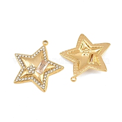304 Stainless Steel Rhinestone Pendants&nbsp;SA-CBADC81-02G-04