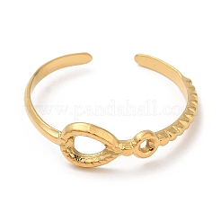 304 Stainless Steel Hollow Oval Open Cuff Rings for Women&nbsp;STAS-D085-07G