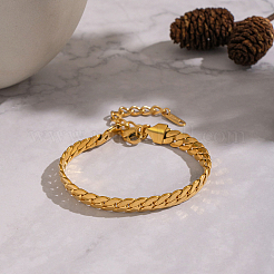 304 Stainless Steel Cuban Link Chain Bracelets for Women&nbsp;TJ2572