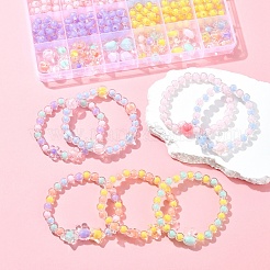 496Pcs 12 Styles Transparent Acrylic Beads&nbsp;OACR-YW0002-01