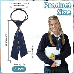 Adjustable Polyester Necktie with Resin for Women and Girls&nbsp;AJEW-WH0800-02B