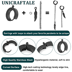 10Pcs 304 Stainless Steel Huggie Hoop Earrings Findings&nbsp;STAS-UN0034-56