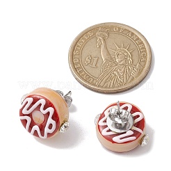 Donut Shape Lampwork Stud Earrings&nbsp;EJEW-JE05700