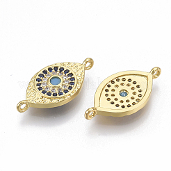 Brass Micro Pave Cubic Zirconia Links Connectors&nbsp;ZIRC-T005-032G