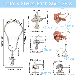 12Pcs 4 Styles Zinc Tibetan Style Alloy Pendants&nbsp;FIND-SP0004-40AS