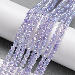 Transparent Baking Paint Glass Beads Strands&nbsp;DGLA-F002-02B-08