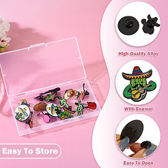 16Pcs 8 Styles Western Music Theme Enamel Pin&nbsp;JEWB-TA0001-29