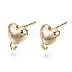 Brass Stud Earring Findings&nbsp;KK-T056-20G-NF