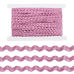 3 Rolls Polyester Glitter Wavy Fringe Trim Ribbon&nbsp;OCOR-GF0004-45A