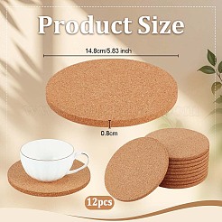 12Pcs Cork Coasters&nbsp;AJEW-OC0014-35