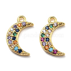 Brass Cubic Zirconia Charms&nbsp;KK-O119-08