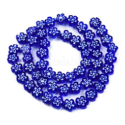 Handmade Millefiori Glass Bead Strands&nbsp;LAMP-N029-017B-02