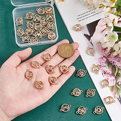 36pcs 18 styles Glass Connector Charms&nbsp;GLAA-PH0002-85