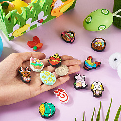 12Pcs 12 Styles Easter Silicone Focal Beads&nbsp;SIL-TA0002-56