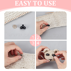 Craft Plastic Doll Eyes & Noses Kits&nbsp;DIY-GA0008-22